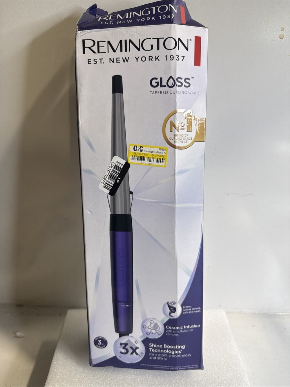 Remington Gloss Tapered Curling Wand-